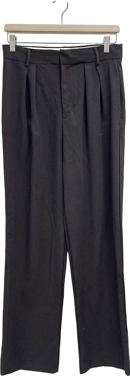 ZARA Black High Waist Trousers UK S