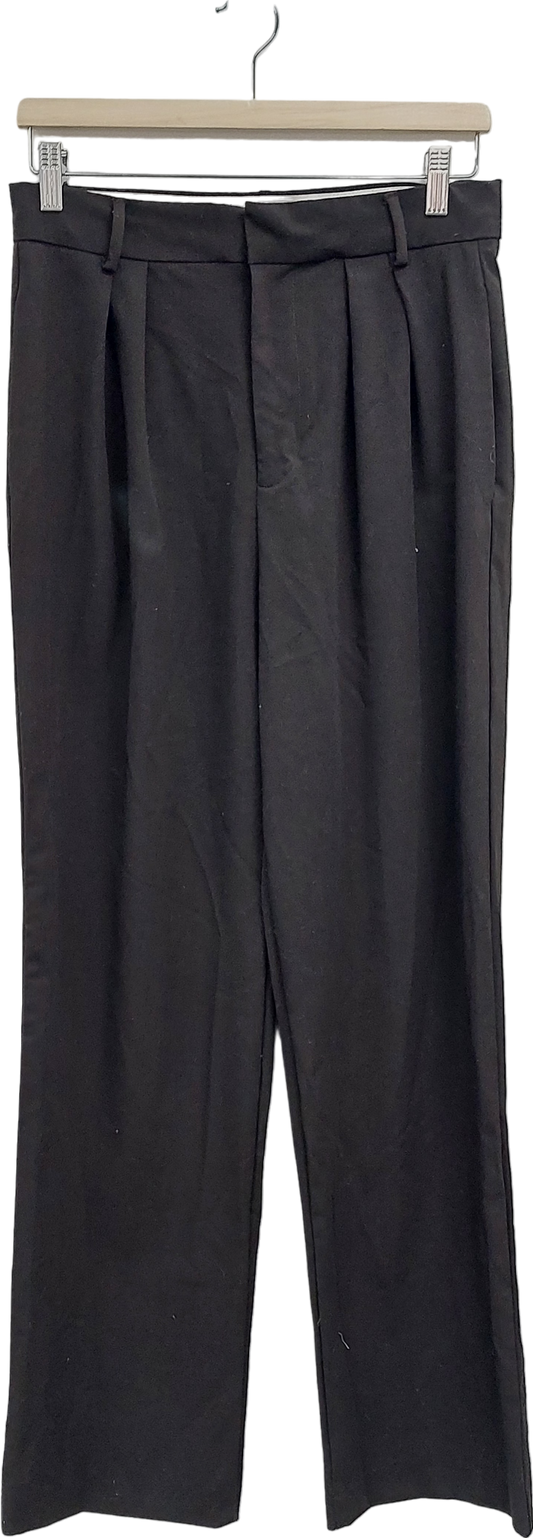 ZARA Black High Waist Trousers UK S