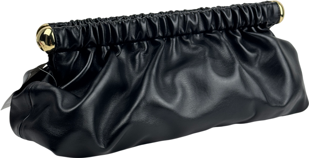H&M Black / Gold East West Long Coated Clutch Bag One Size