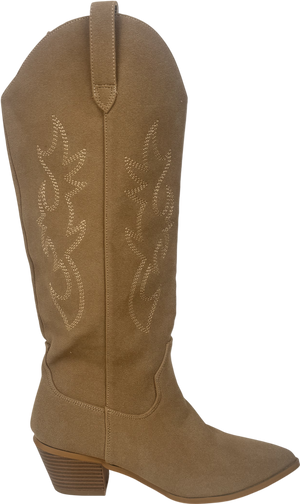 White Fox Beige Elizabeth Cowboy Boots Camel UK 7 EU 40