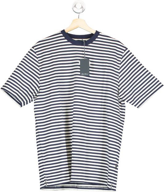 Oliver Sweeney Navy Stripe Markham T-Shirt L