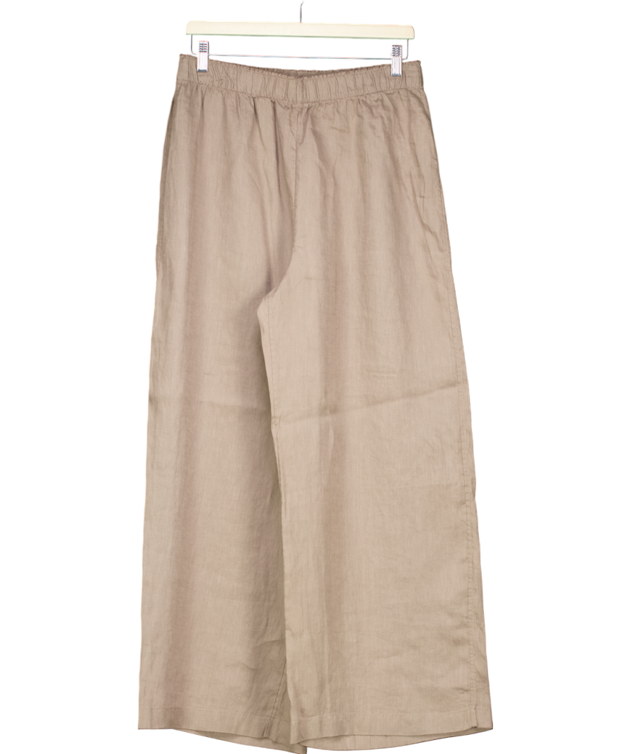 Arket Brown Wide Linen Trouser UK M