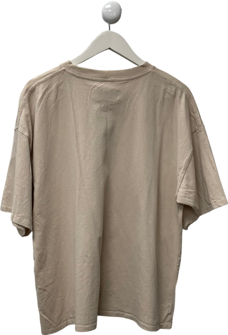 ASOS Beige Oversized T-shirt With Crew Neck UK S