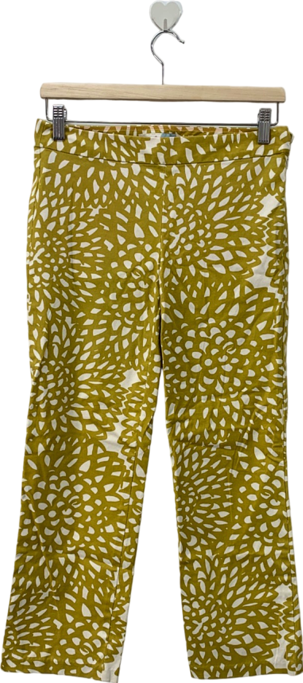 Boden Yellow Floral Print Trousers UK 6
