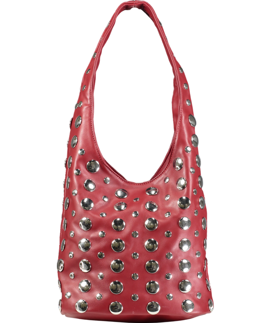 lefties Red Studded Bucket Bag One Size