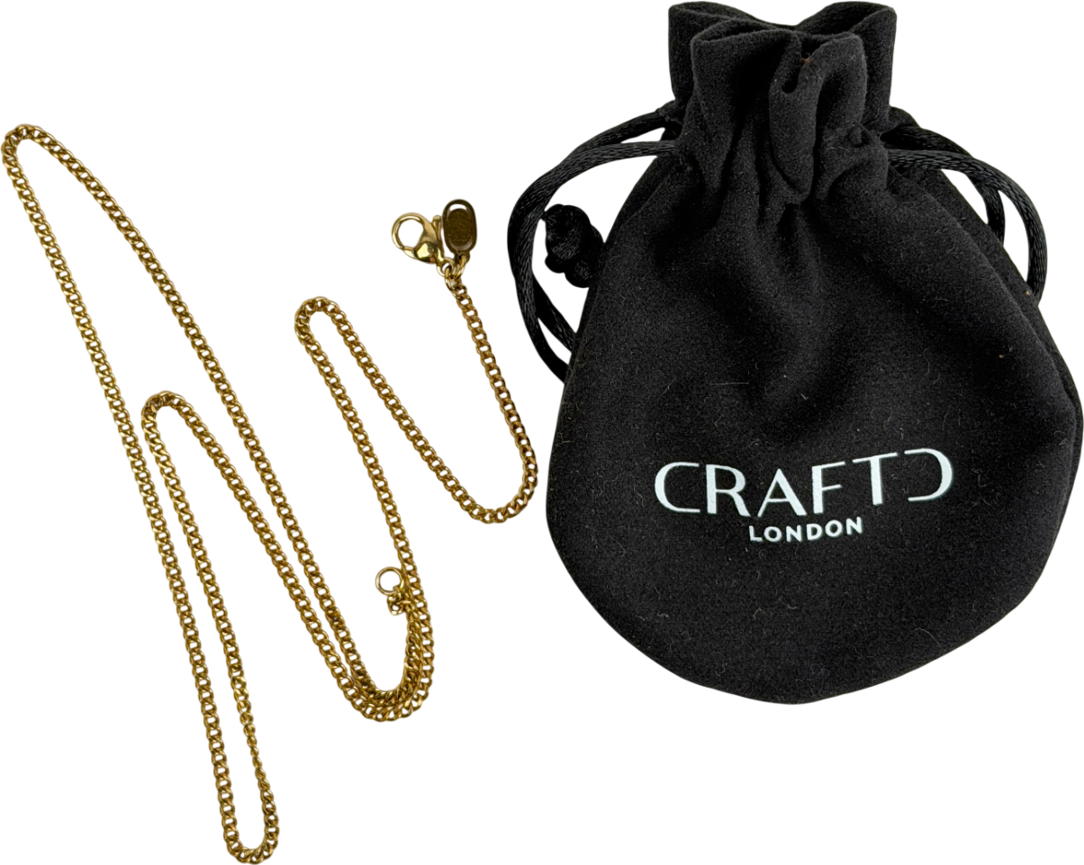CRAFTD LONDON 18k Gold Plated Cuban Plated 2mm Chain