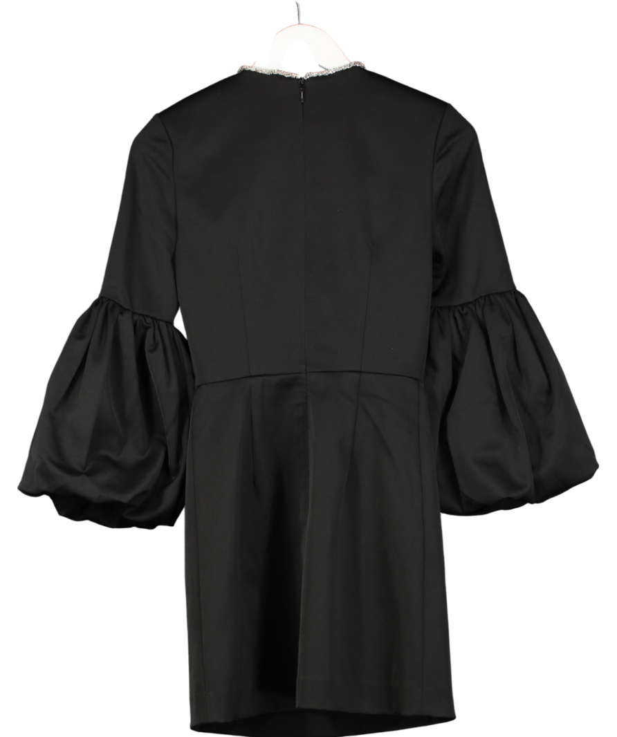 Rebecca Vallance Augustine Crystal-trim Bow-front Mini Dress In Black Us4 UK 8