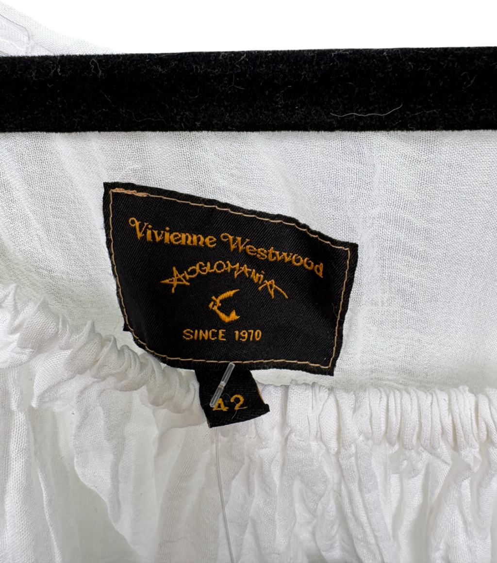 Vivienne Westwood White Cotton Midi Dress UK 10