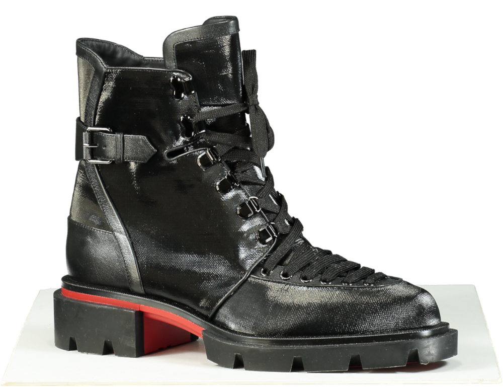 Christian Louboutin Black Macadamia Flat Boots EU 42 UK 8