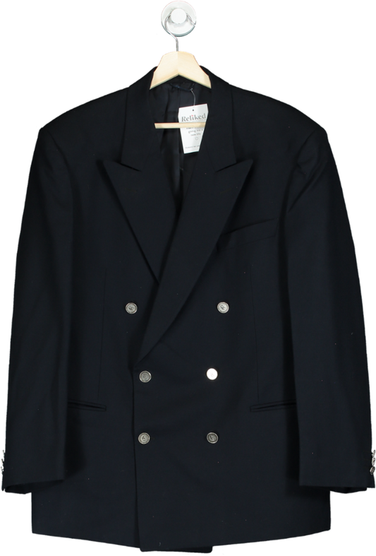 Nino Cerruti Navy Wool Double-Breasted Blazer