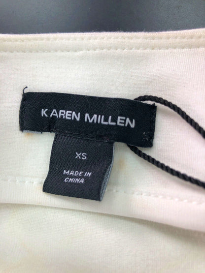 Karen Millen White Deep V-Neck Bodysuit XS