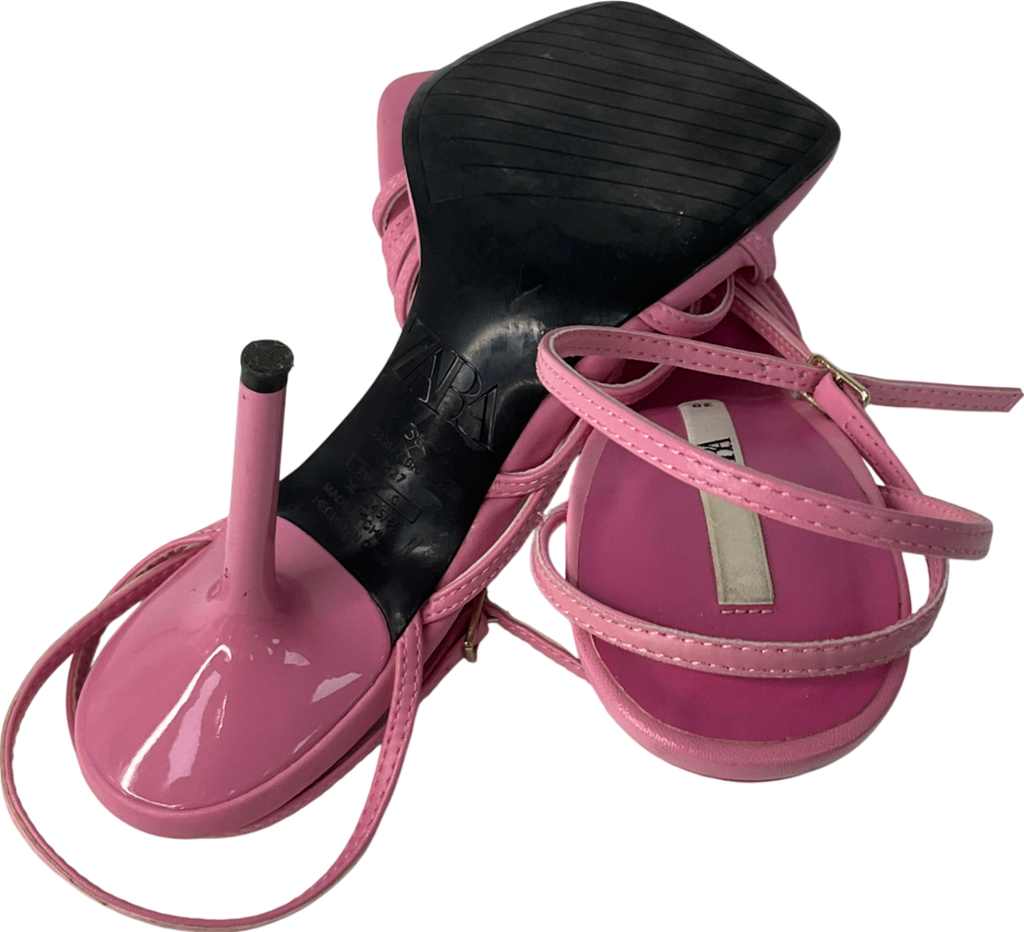ZARA Pink Strappy Heels UK 5 EU 38 👠