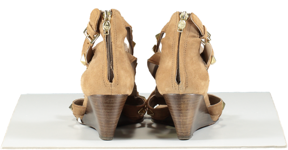 ASH Brown Taupe Suede Fringed Sandals UK 6 EU 39 👠