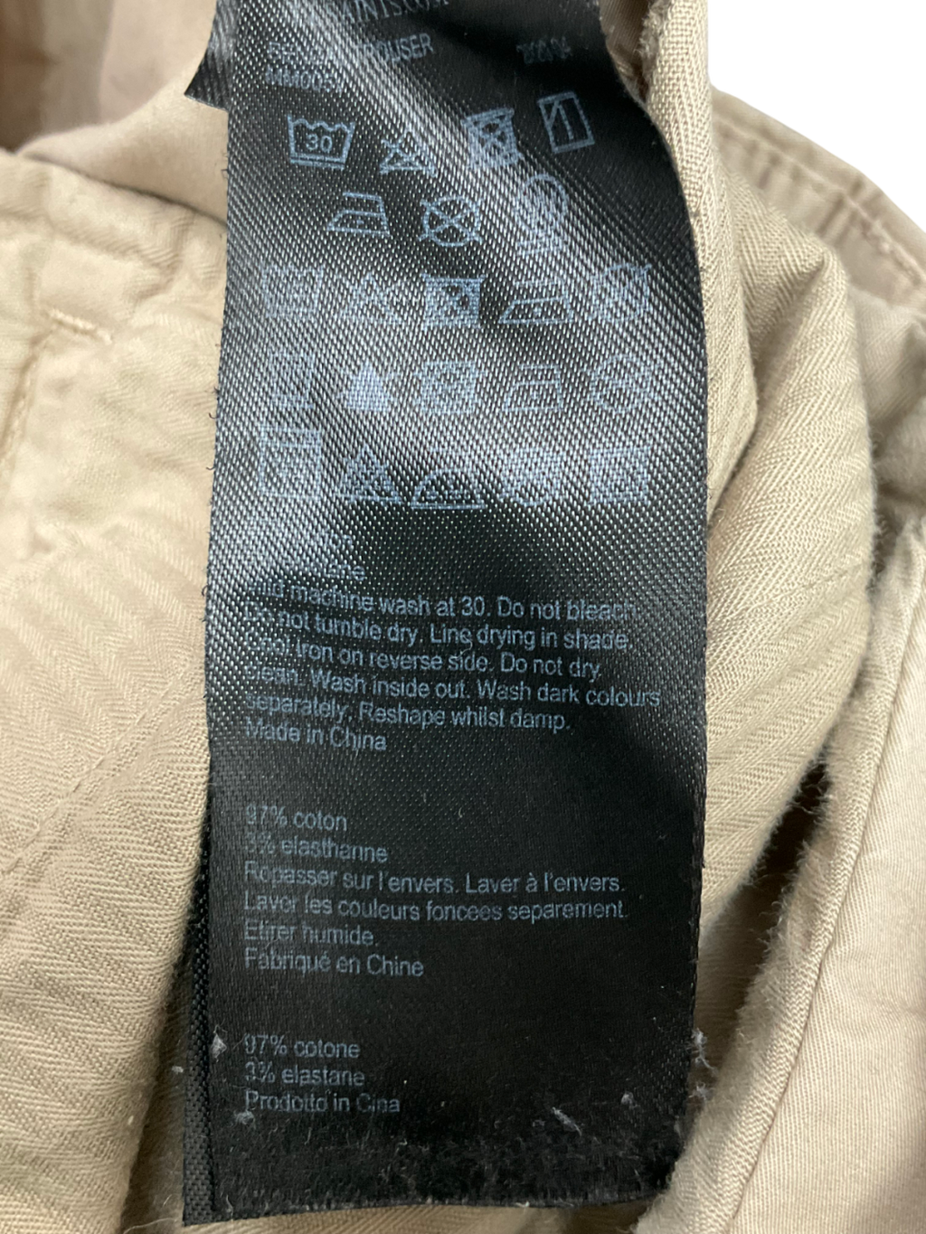 All Saints Beige Bengal Trousers W30