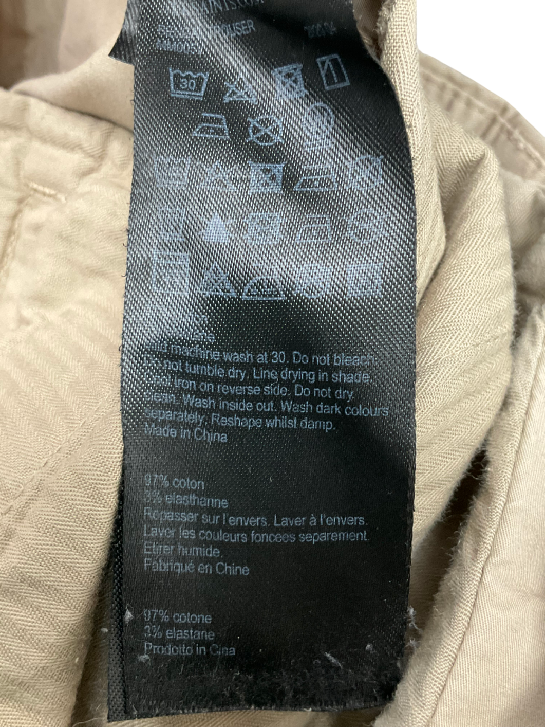 All Saints Beige Bengal Trousers W30