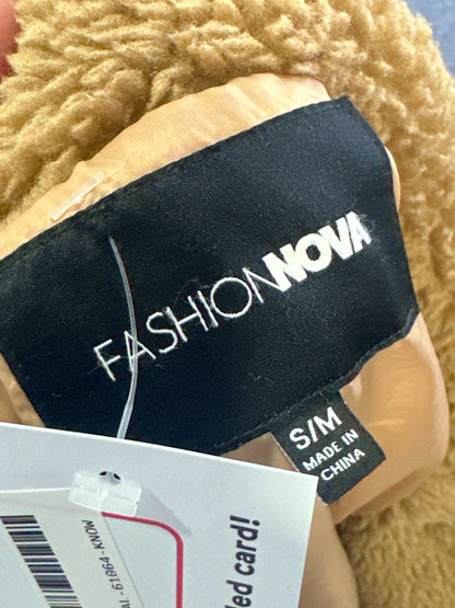 Fashion Nova Camel Teddy Coat UK S/M