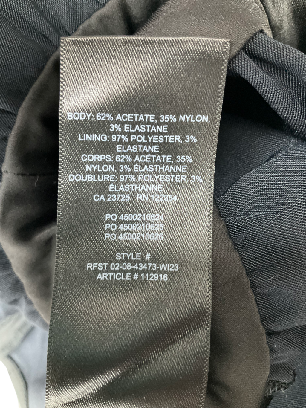 Sunday Best Black Satin Mini Dress UK 6