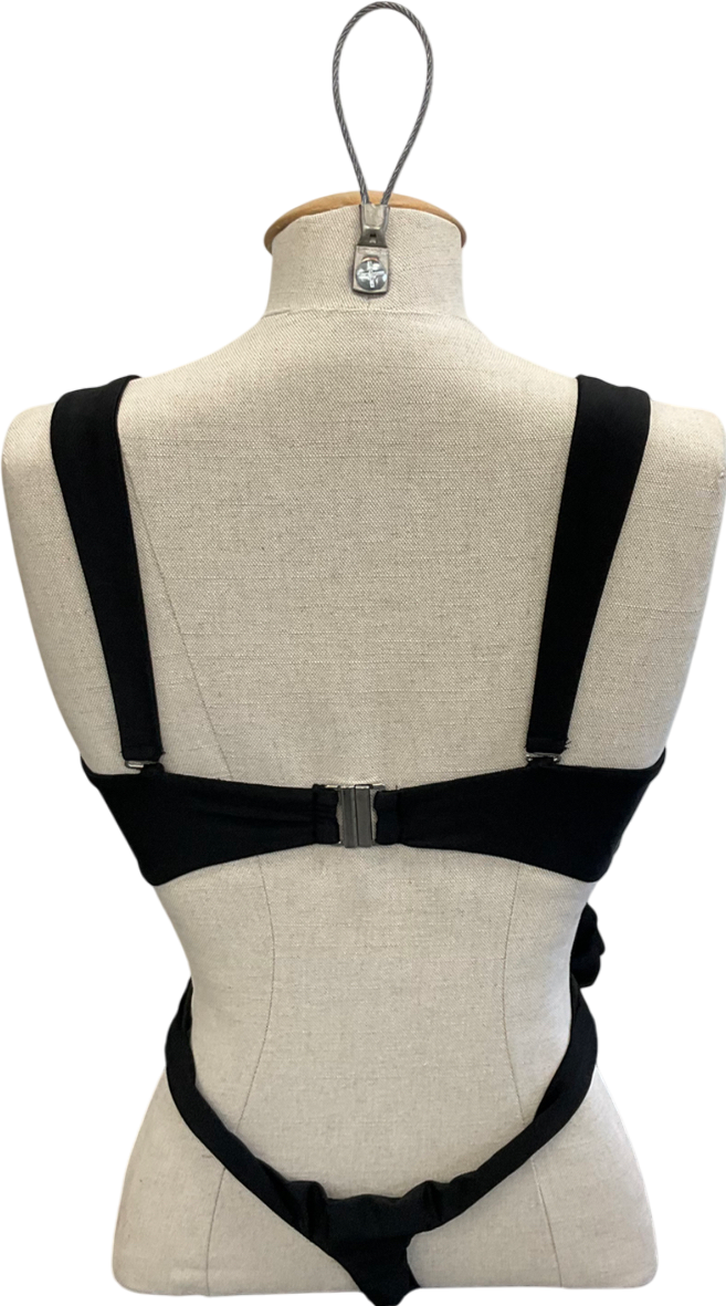 Karen Millen Black Rosette Detail Bikini UK XS