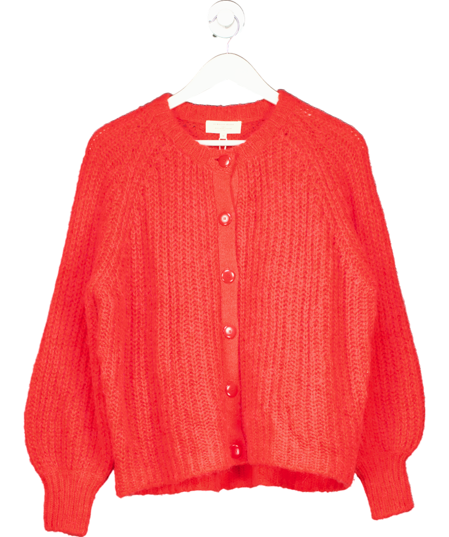 Sezane Alpaca Blend Emile Cardigan  Red UK M