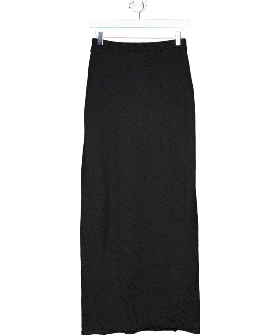 BOA Black Crochet Knit Maxi Skirt UK XS
