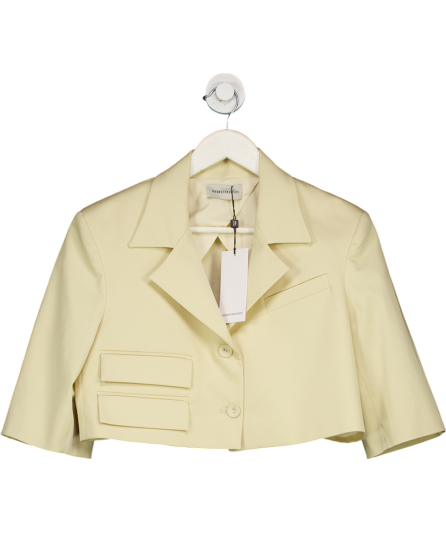 My Best Friend Beige Tyson Cropped Jacket UK 10