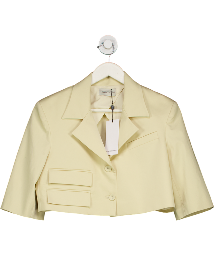 My Best Friend Beige Tyson Cropped Jacket UK 10