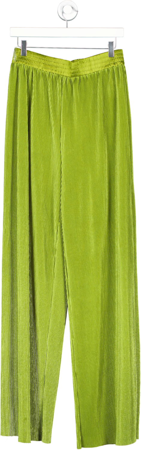 Fashion Nova Green Shantelle 3 Piece Plisse Pant Set UK L