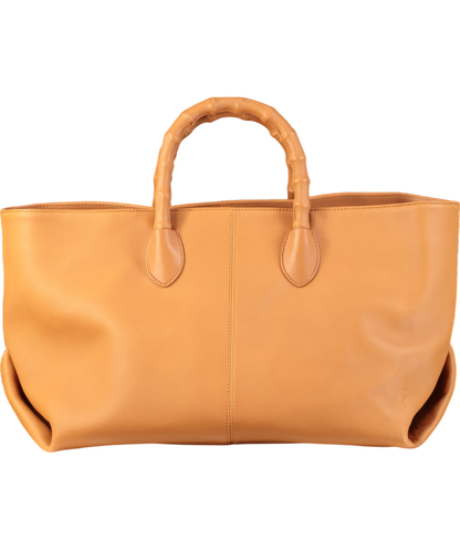 J.Mclaughlin Brown Melissa Leather Tote Bag One Size