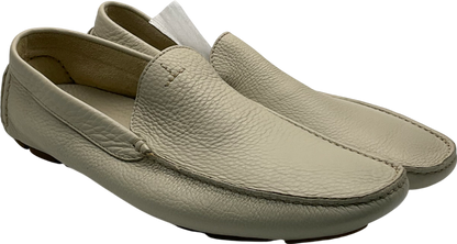 american style Cream pebbled leather Loafers UK 10 EU 44 👞