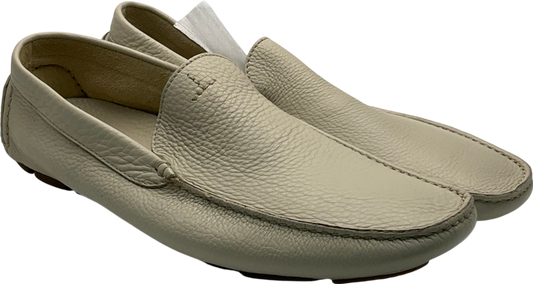 american style Cream pebbled leather Loafers UK 10 EU 44 👞