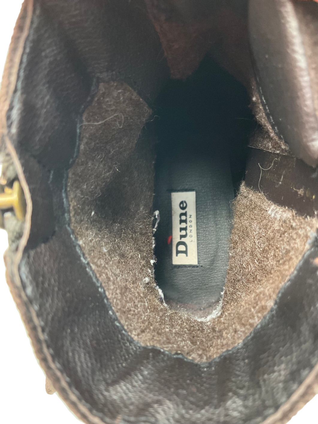 Dune Brown Pandore - Chunky Lace Up Boots UK 5 EU 38 👠