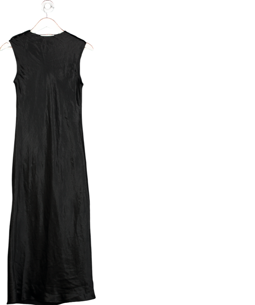 Arnsdorf Black Satin Maxi Dress UK XS