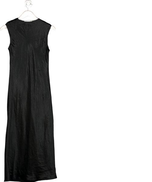 Arnsdorf Black Satin Maxi Dress UK XS