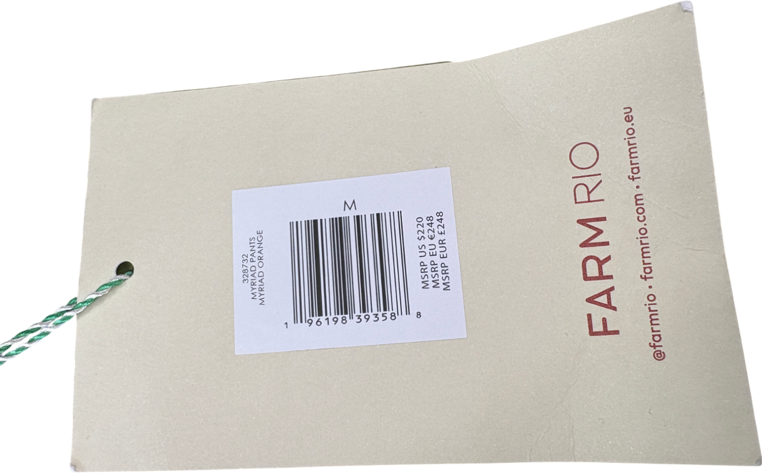 Farm Rio Orange Myriad Trousers UK M