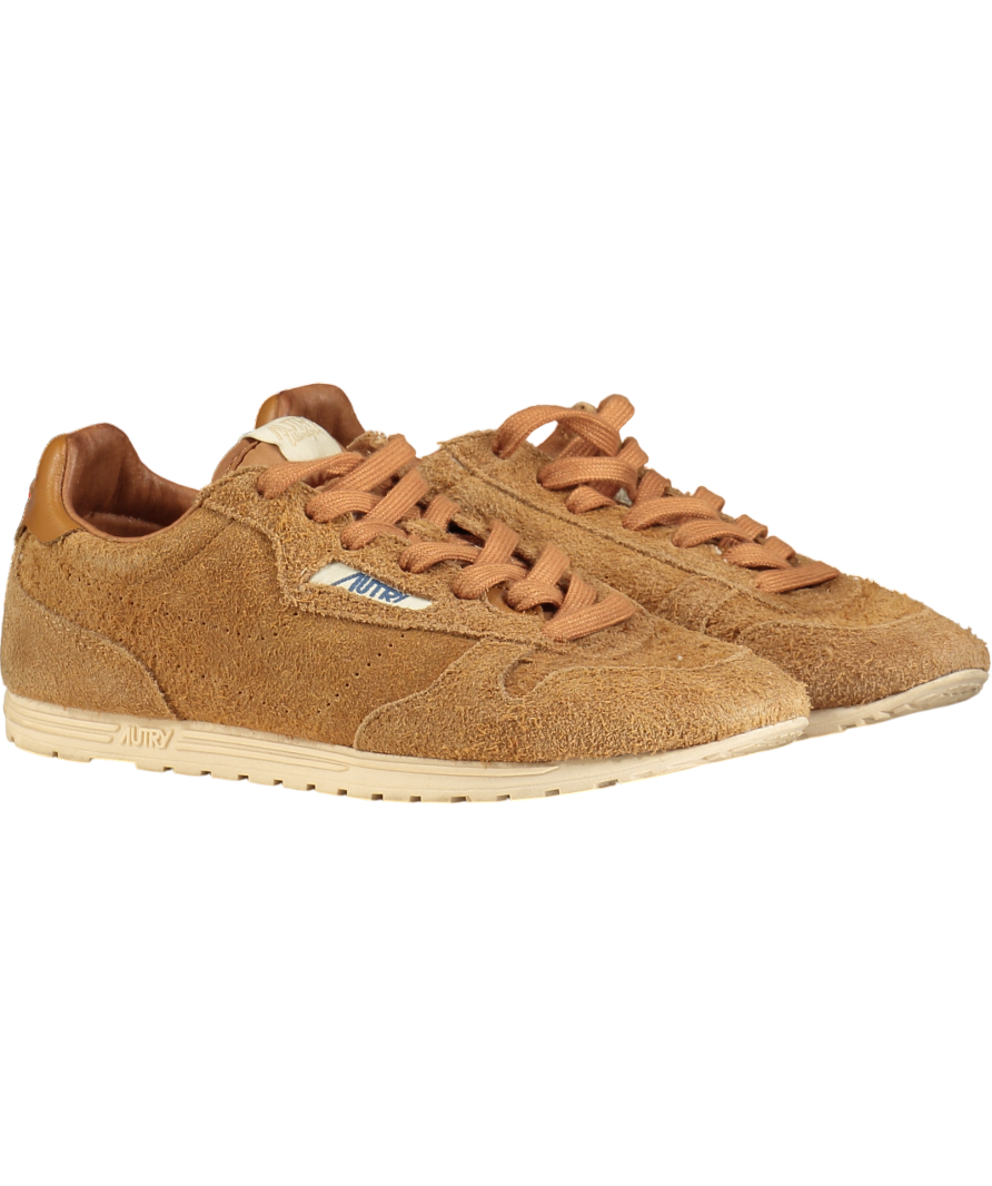 AUTRY Brown Windspin Panelled Brushed Suede Sneakers UK 5 EU 38 👠