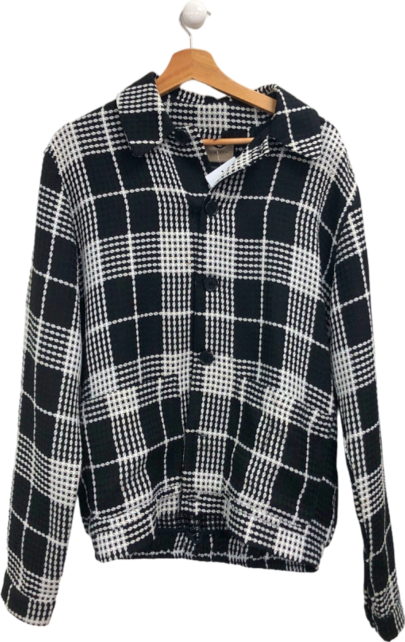 PRÉVU Black and White Checked Jacket UK L