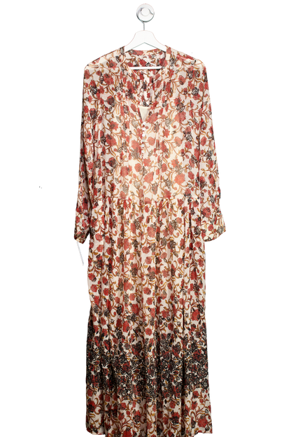 Free People Cream / multi See It Through lined floral Dress UK XS