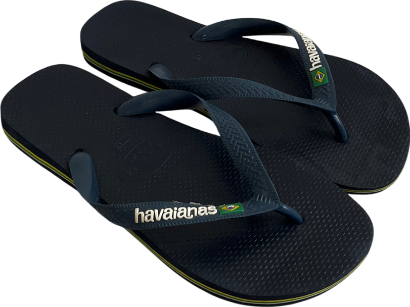 Havaianas Blue Brazil Logo Flip Flops UK 7 EU 41 👞