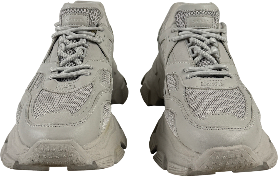 Bershka Grey Chunky Cleated Trainer In Stone Colour UK 7 EU 41 👞