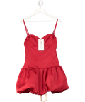 Oh Polly Red Maribel Cut-out Bubble Hem Corset Mini Dress Plus Cup UK 12