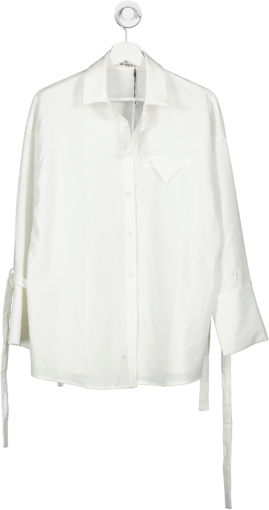 4th & Reckless White Large Cuff Classic Shirt - Bruni UK 6