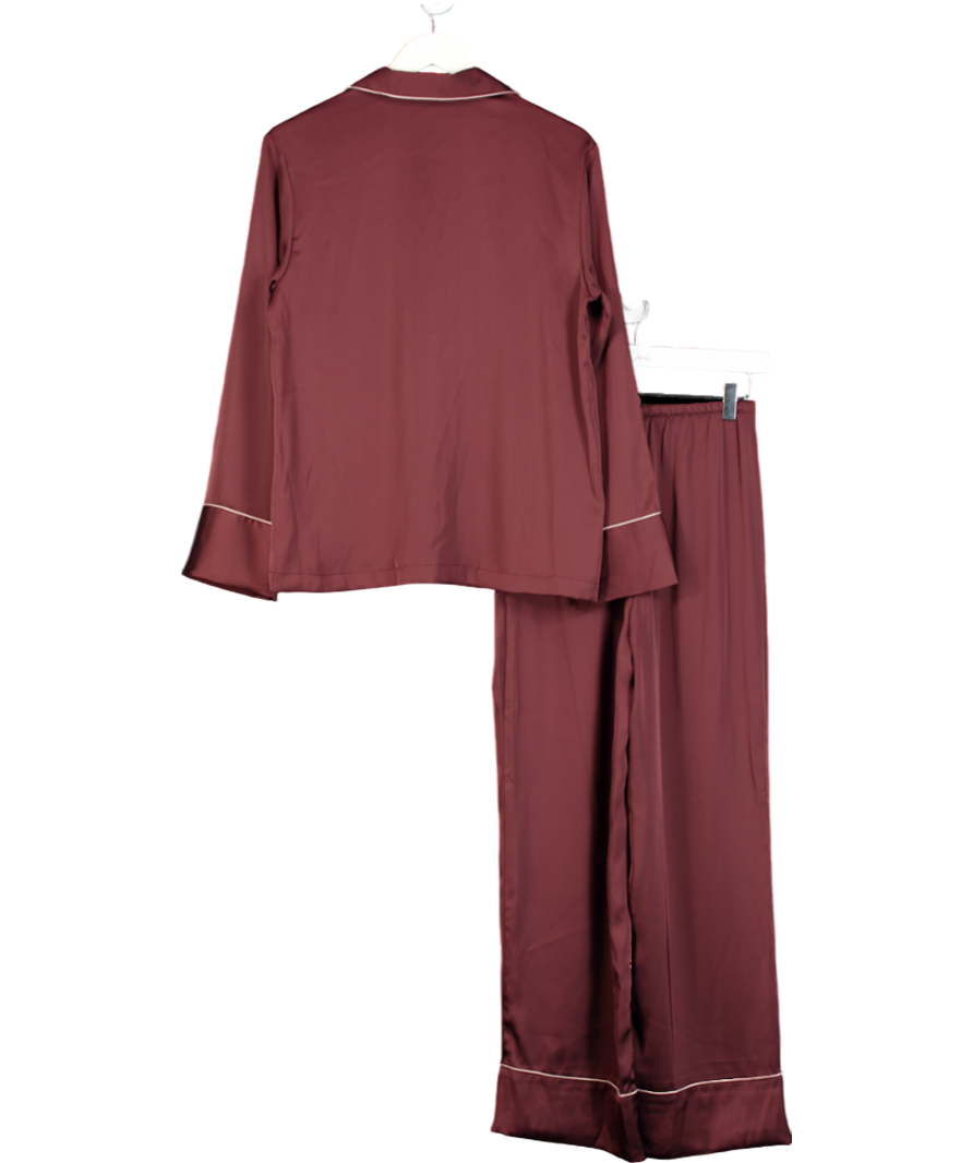 H&M Red Satin Pyjamas UK XS
