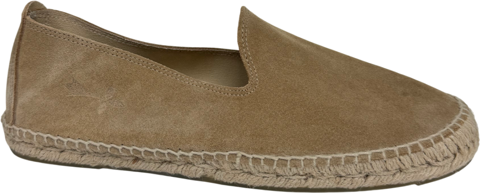 Manebi Beige Flat Suede Espadrilles UK 9 EU 43 👞