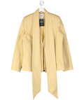 Ila Beige Natural Anny Scarf Detailed Cotton Blazer UK 10