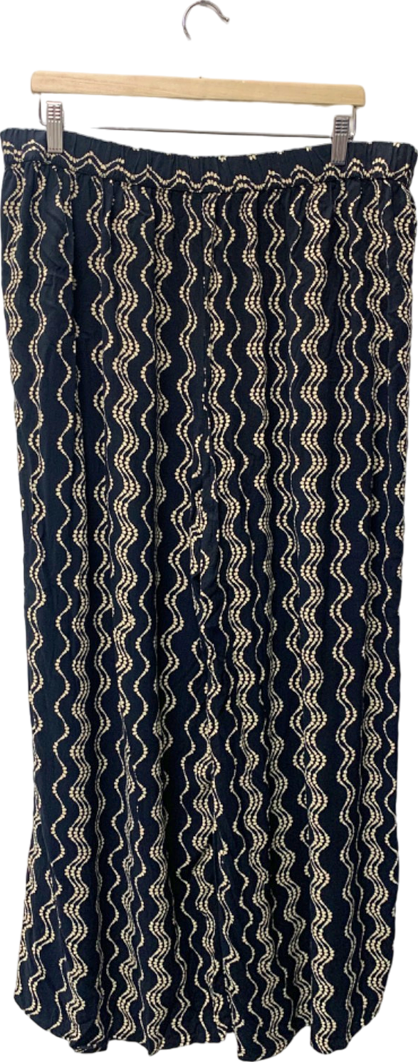 Nobody's Child Black Patterned Trousers UK 18