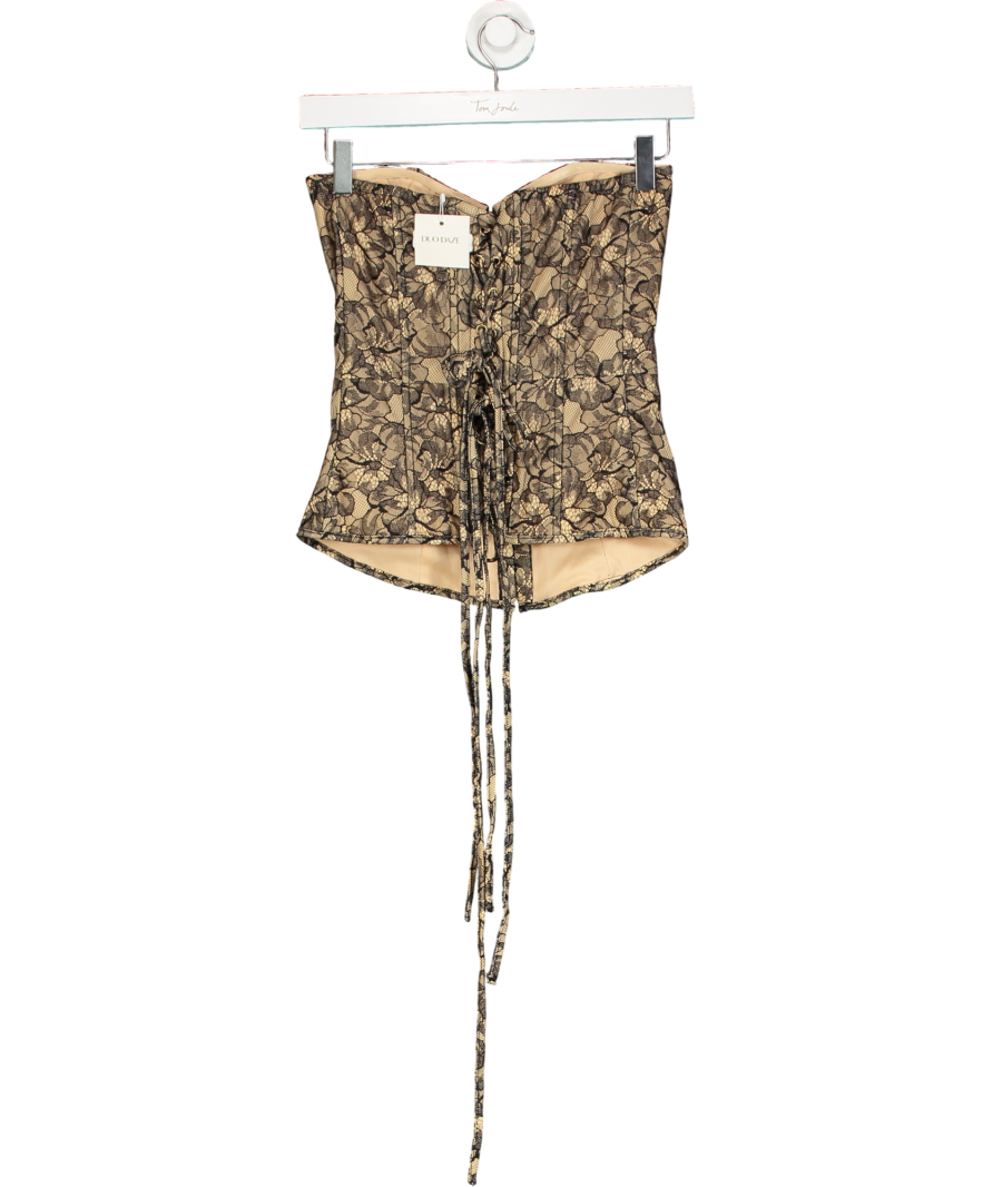 Duo Daze Beige Lace Corset Top UK XS