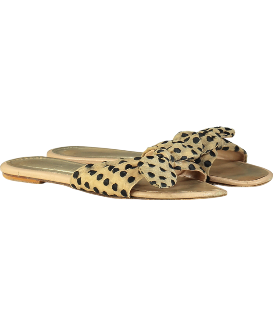 A PIEDI Beige Polka Dot Sandals UK 7 EU 40 👠