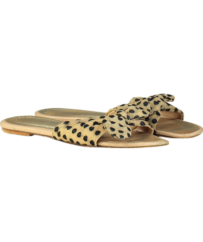 A PIEDI Beige Polka Dot Sandals UK 7 EU 40 👠