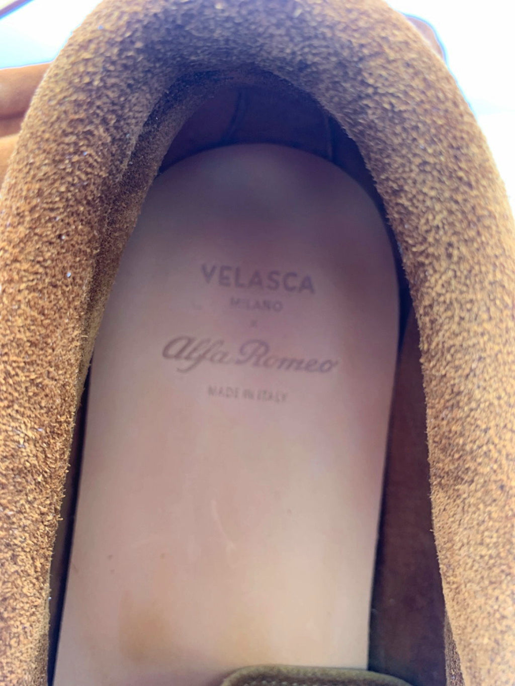 Velasca Milano x Alfa Romeo Tan Suede Boat Shoes  UK 9.5/10