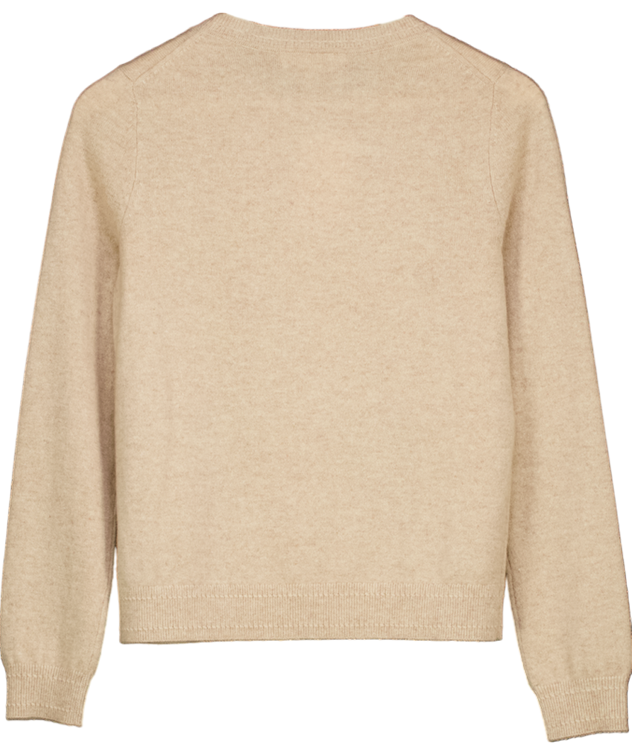 Boden Beige Eva 100% Cashmere Crew Neck Sweater UK S